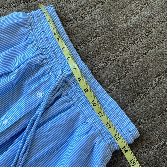 ASOS beautiful 100% cotton drawstring button down striped skirt - Picture 4 of 9